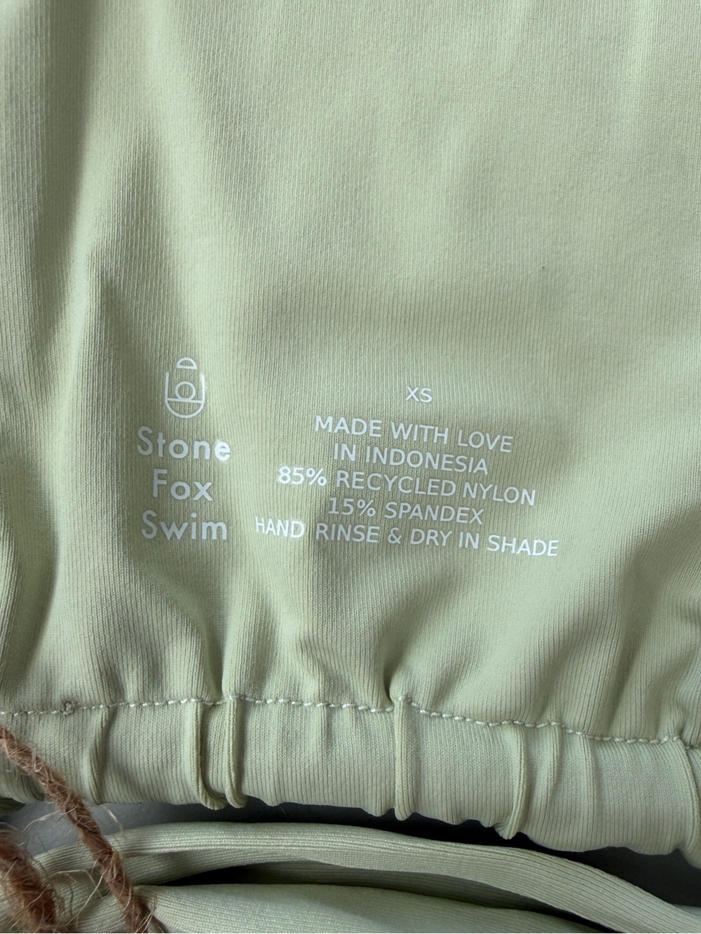 STONE FOX SWIM Rico Halter Bikini Top in Aloe Wash - Picture 4 of 5